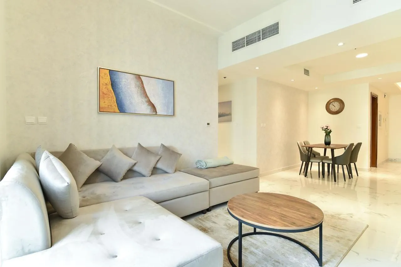 Luxury Escapes - View Of Canal & Burj Khalifa 1Br Large Premium Apt - Amna Tower 迪拜 公寓