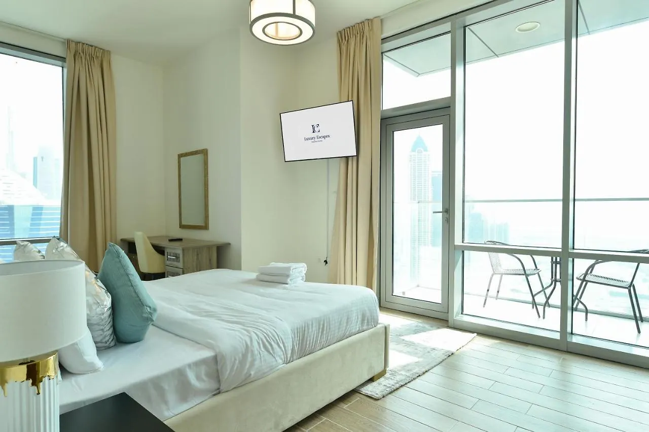 Luxury Escapes - View Of Canal & Burj Khalifa 1Br Large Premium Apt - Amna Tower 迪拜 阿拉伯联合酋长国